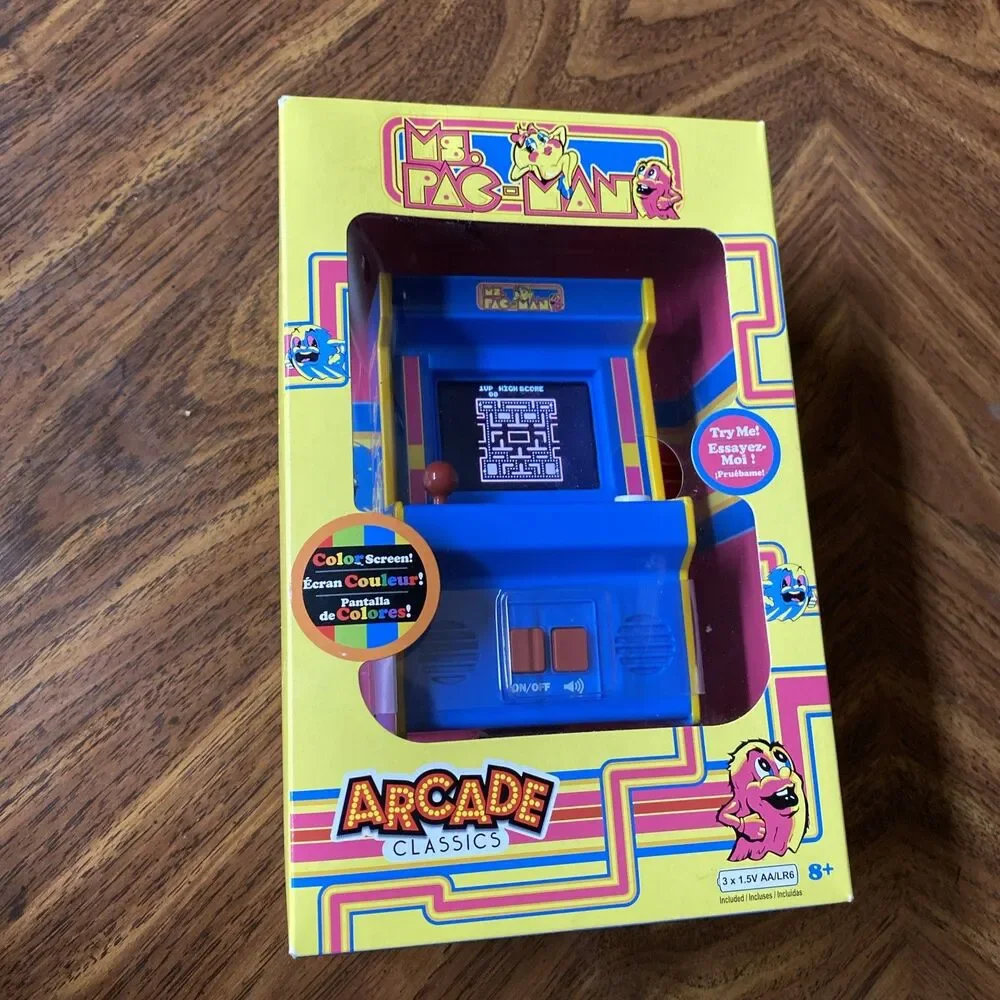 Arcade Classics Ms. Pac-Man Mini Retro Arcade Game 2024 Basic Fun New